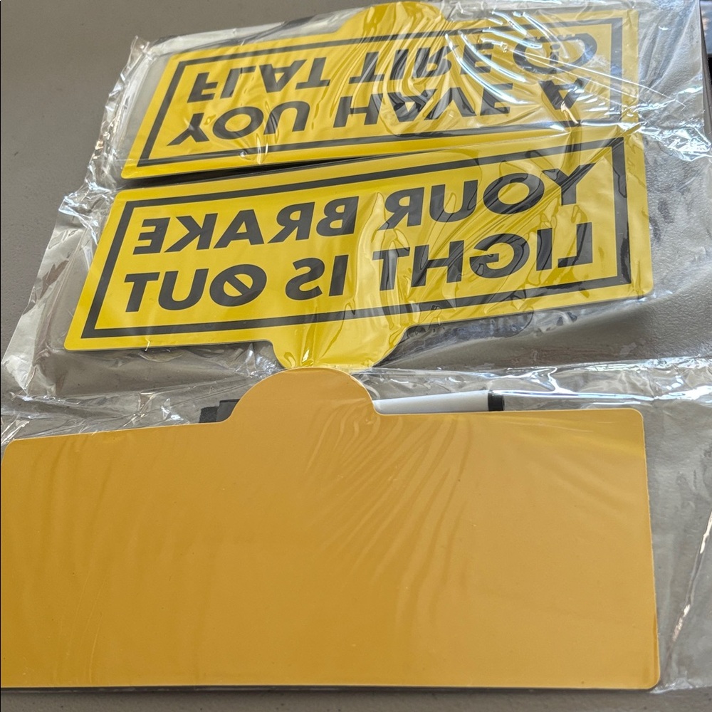 Yellow Caution Signs for your car